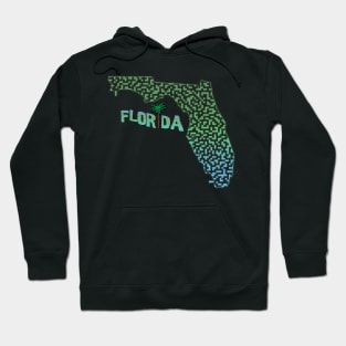 Florida State Outline Maze & Labyrinth Hoodie